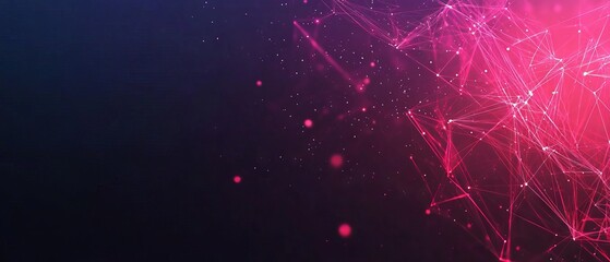 Professional science and technology presentation template with dynamic plexus style background for business, educational, and corporate slides