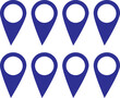 © ManjuRani - Location pin icon set. Map pointer vector. Navigation marker. Location pointer set