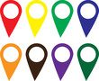 © ManjuRani - Location pin icon set. Map pointer vector. Navigation marker. Location pointer set