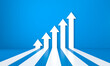 © tiero - White arrows pointing upwards  growth