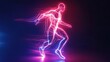© averroes - Abstract Neon Running Figure in Motion