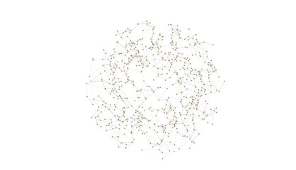 Fototapete - abstract lines with dots over dark background.