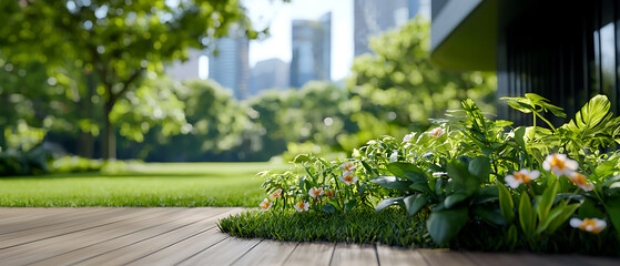 Wall Mural - Urban parks embrace nature conservation by rewilding areas