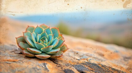 Canvas Print - Succulent on a rock