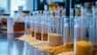 © Peerarut - Advanced food experimentation using modern technology to test and improve food quality, featuring scientific analysis tools in a laboratory, emphasizing innovation in nutrition and food production
