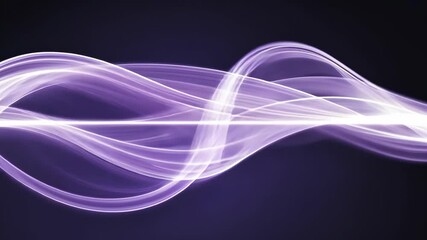 Wall Mural - a purple light trail swerves across a dark background