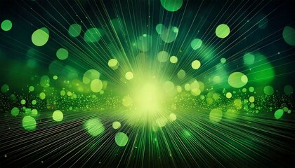 Wall Mural - glowing background, green color, bokeh effect