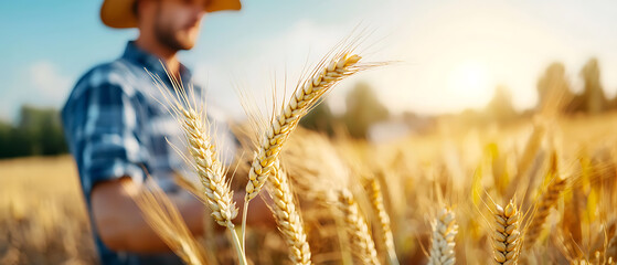 Wall Mural - Farmers practice crop rotation to enhance nature conservation and soil health