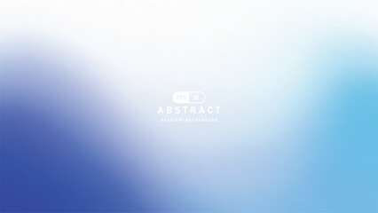 Aufkleber - Soft blue and white abstract gradient background with smooth transitions, creating calming and serene atmosphere. Ideal for modern designs and digital projects
