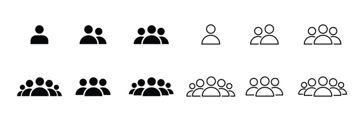 squad icon in different style vector illustration. black squad vector icons designed in filled, outline, line and stroke style can be used for web, mobile, UI. User team vector icons.