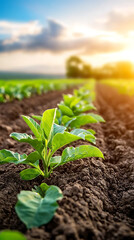 Wall Mural - Farmers employ natural pest deterrents for sustainable crop growth