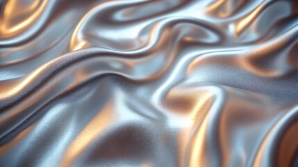 Aufkleber - A luxurious satin fabric lies gracefully with soft, flowing folds, capturing and reflecting light beautifully, offering a stylish and elegant aesthetic for design projects.
