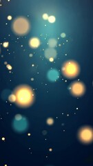 Wall Mural - A dark blue background with bright lights scattered throughout