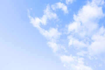 fluffy cloud with blue sky in morning.