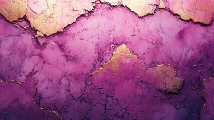 Wall Mural - a textured abstract background featuring purple and gold hues.