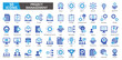 © Critical - Project management icon collection set. Containing planning,scheduling,leadership,project,management,goals,target,management icon. Simple flat vector