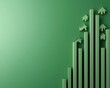 ©  Green Creator - Economic expansion, green charts, optimistic traders, 3D illustration