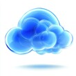 © kwangze - Blue cloud shape, white isolate background