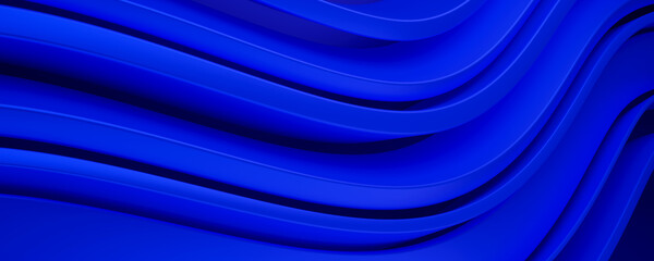 Wall Mural - a blue wave with a blue background