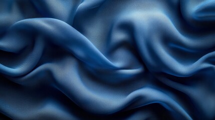 Aufkleber - The soft blue fabric lies gracefully, creating gentle waves and folds, reflecting light and enhancing its smooth texture. The serene arrangement invites a calming atmosphere.