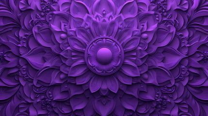 Diwali concept featuring a purple 3d ornamental pattern. celebration wallpaper. 3d render. Ornamented. Illustration