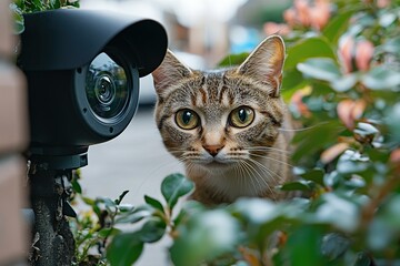 Wall Mural - Cat Caught on Camera