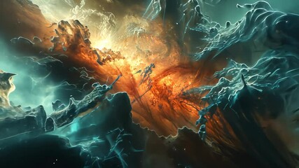 Wall Mural - Unveiling the beauty of cosmic clouds at night