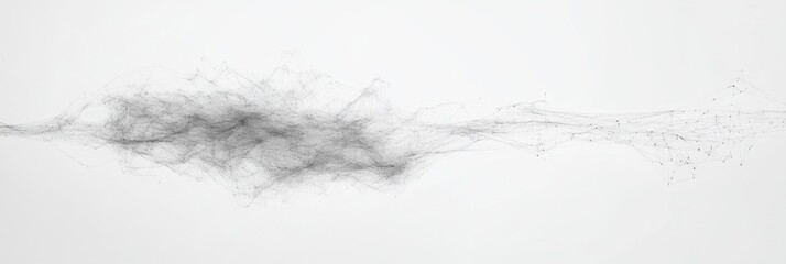 Leinwandbilder - A data cloud is illustrated with thin lines radiating outwards, symbolizing connectivity and information flow in technology. Generative AI