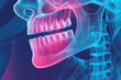 © Lora_ecology - Abstract digital background featuring a human jaw and teeth, symbolizing modern dentistry and oral health advancements.