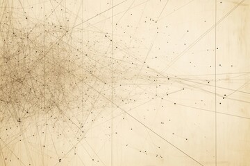 Fototapete - A complex schematic illustrates a data cloud, featuring intricate lines extending outward, symbolizing digital networks and connectivity. Generative AI