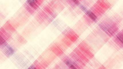 Wall Mural - Soft subtle gingham plaid background pattern featuring a blurry checkered melange effect Seamless tartan check fabric design with an all over print