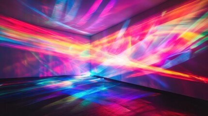 Wall Mural - a stunning multi color laser display often seen at parties resembling a fantasy world suitable for u