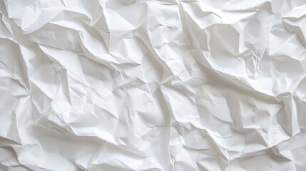 Canvas Print - crumpled white paper texture background featuring abstract shapes providing ample space for text