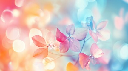 Poster - soft pastel abstract background for holidays featuring a delicate floral palette in a joyful and dre