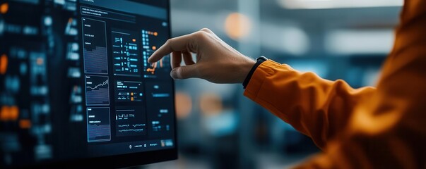 digital transformation supply chain, a supply chain manager using ai-powered insights on a digital i