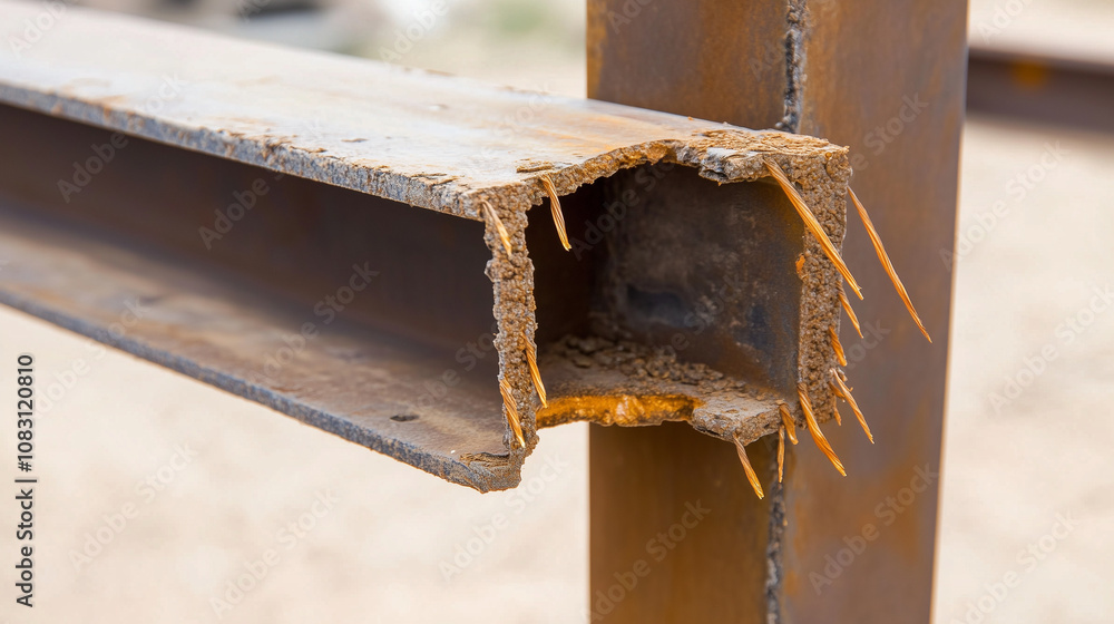 Metal Fatigue In Engineering Scientific diagram illustrating the progressive stages of metal fatigue ...
