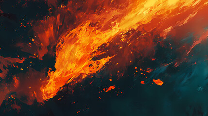 Wall Mural - fire background