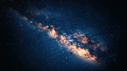 Wall Mural - breathtaking view of the night sky showcasing the stunning milky way, perfect for stargazers and ast