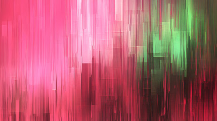 Poster - Pink and green glitch effect background, generative ai composite. Glitch. Illustration