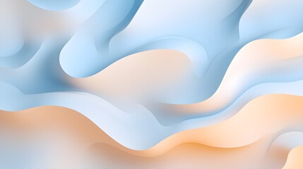 Canvas Print - Soft Blue and Beige Gradient Background Design