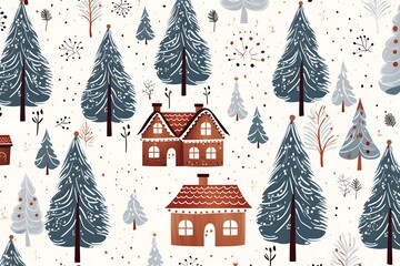 Wall Mural - christmas design elements, vector set happy merry christmas snowman card christmas decorative banner