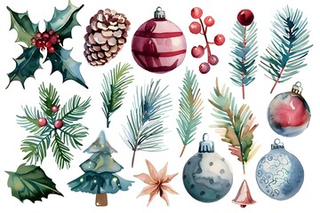 Wall Mural - christmas design elements, vector set happy merry christmas snowman card christmas decorative banner