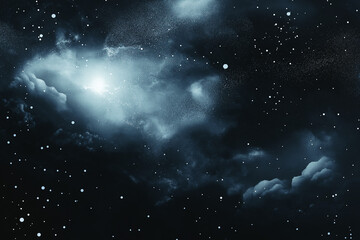 Wall Mural - A stormy dark sky with black clouds and sparkling    