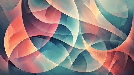 Wall Mural - abstract background with overlapping colorful shapes. the image is a digital illustration with vibra