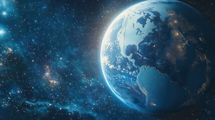 Wall Mural - metaverse digital world planet cyber earth. concept general virtual money, abstract business crypto 