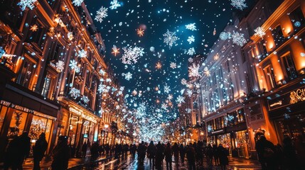 Wall Mural - vibrant new year celebration background featuring festive decorations with sparkling lights, colorfu