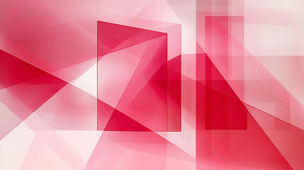 Aufkleber - Abstract geometric red and white background creating dynamic visual effect