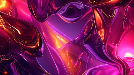 Wall Mural - digital artwork featuring a colorful abstract design with fluid shapes and vibrant colors.