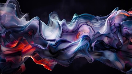Wall Mural - abstract swirling colors in a digital artwork, creating a sense of movement and fluidity.