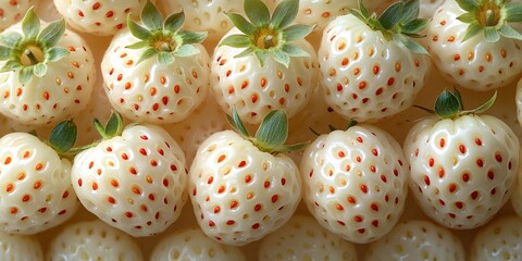 Wall Mural - white strawberries